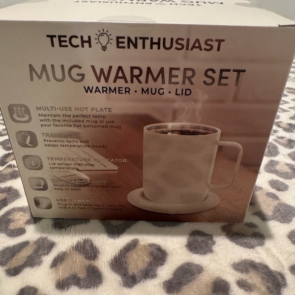 tech enthusiast Other - Tech Enthusiast Mug Warmer Set - White Mug & Base